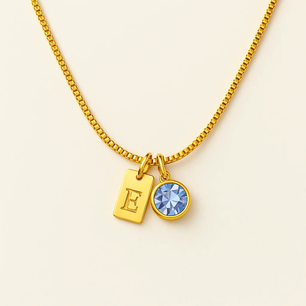 Collar personalizado con iniciales – Hora