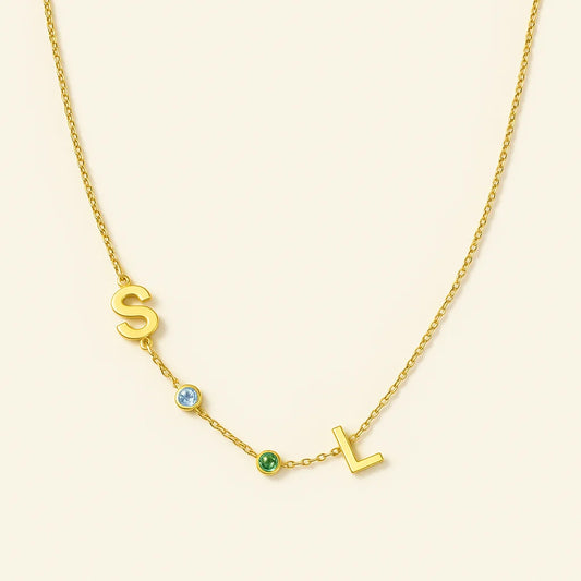 Collar Personalizado Minimalista – Doble Inicial