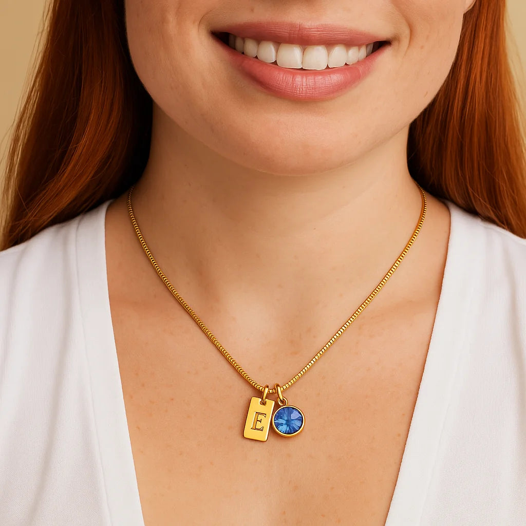 Collar personalizado con iniciales – Hora