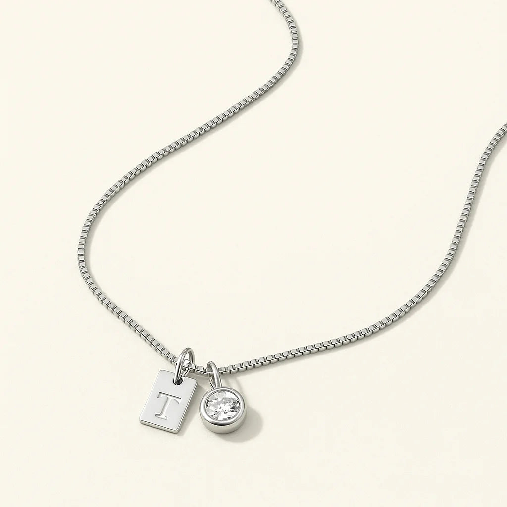 Collar personalizado con iniciales – Hora